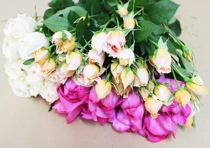 【12/31届】ローズマート（青山バラ園）バラMIX 30本 50cm